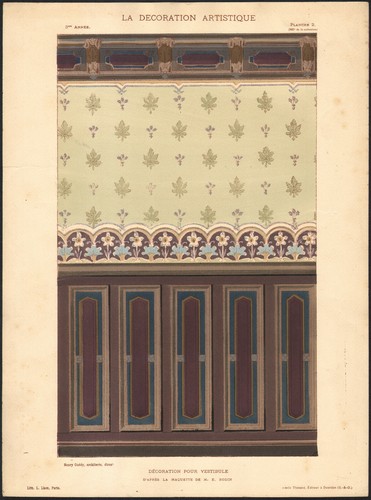 1900 lithographie art nouveau - lithographie,