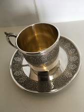 tasse argent massif minerve vermeil napoleon III dans le goût Russe