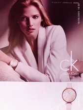 CALVIN KLEIN Vintage Print Ad !!  " White Women Watch "