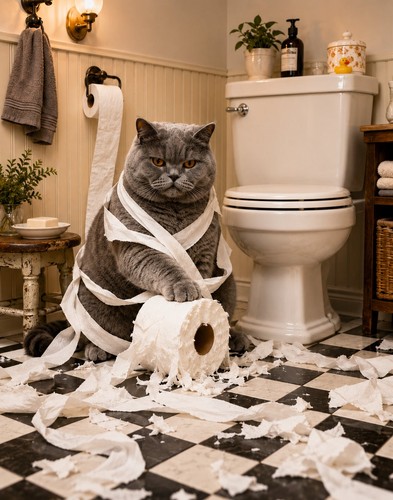 Cute gray british shorthair - gray,