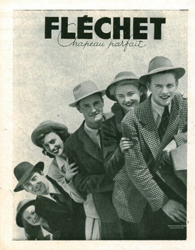 Publicité ancienne chapeaux