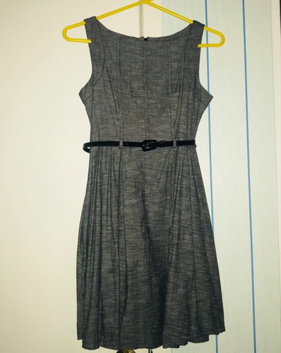 Planet gold grey belted - planet, a-line