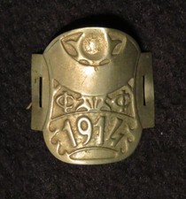 GUERRE 1914-18 - PLAQUE FISCALE DE VELO