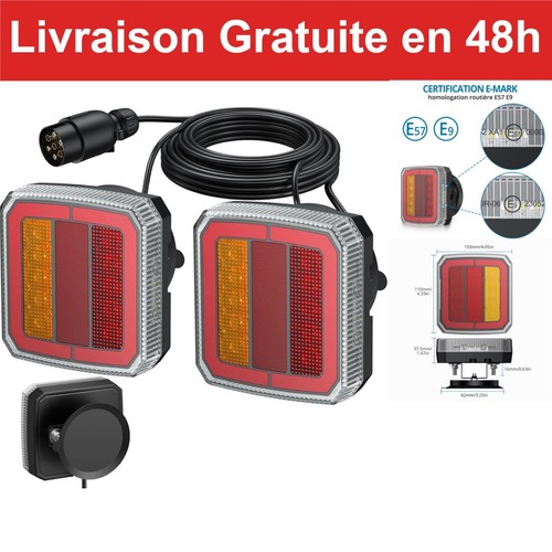 Feux arrière remorque led - remorque,