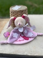 Doudou et compagnie lapin rose plat Chouette ça brille - 