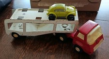 Camion Semi-remorque Porte Voitures Tonka avec une VW Coccinelle ? Vintage 70's