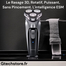 Rasoir Électrique 3D Rotatif Lavable Pour Hommes, Rechargeable Via USB Type-C
