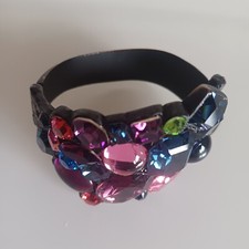 Bracelet Manchette Sonia Rykiel Strass Vintage