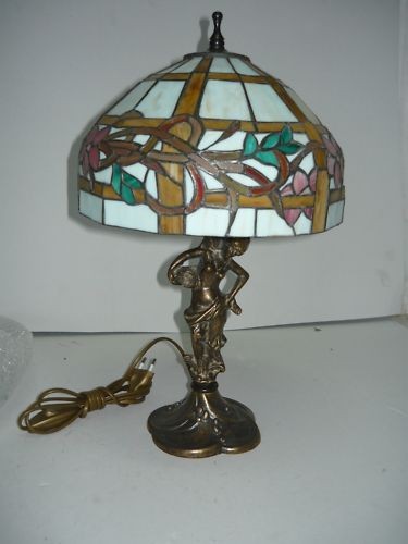 Lampe abat jour verre - en,