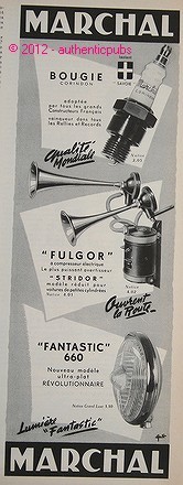 Publicite 1956 marchal - publicite, de
