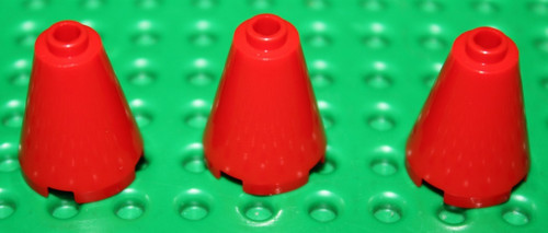 Lego red cone 2x2x2 - 3, ref