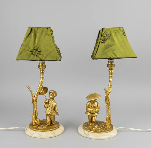 Paire lampes chevet - paire, de