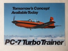 DOCUMENT PUBLICITAIRE AVION PILATUS PC-7 TURBO TRAINER AIRCRAFT