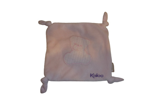 Doudou carr plat ours rose - doudou,