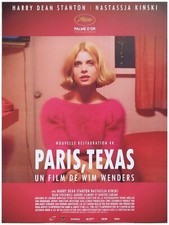 PARIS TEXAS Affiche Cinéma originale ROULEE 53x39cm Movie Poster Wim Wenders R4K