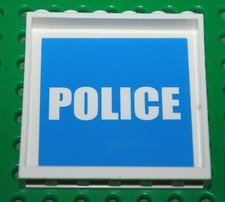 Lego panel with white police - panel,