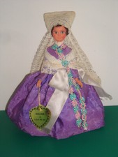 ANCIENNE POUPEE REGIONALE FOLKLORIQUE LE MINOR ZULINE ILE DE RE AVEC ETIQUETTE