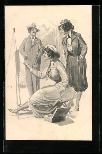 Carte postale artiste w - carte, d'artiste