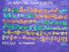 LE GAULOIS -  Carte EUROPE Puzzle  à Reconstituer   complet - 91 magnets