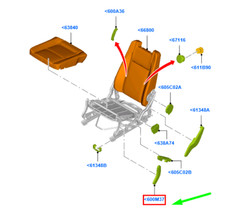 Cache charnière de siège