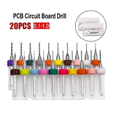 20pcs 0.1mm-1.0mm PCB CNC Imprimé Circuit Board Carbure Foret Mèche Set D
