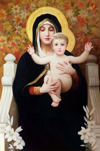 Tableau portrait vierge marie - portrait,