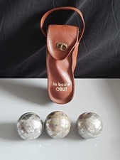 A2/?️VINTAGE 3 BOULES DE PÉTANQUE OBUT EN BON ETAT ?️