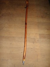 CANNE DE MARCHE EN BOIS SCULPTE tête de chien saint bernard ( 109 cm )