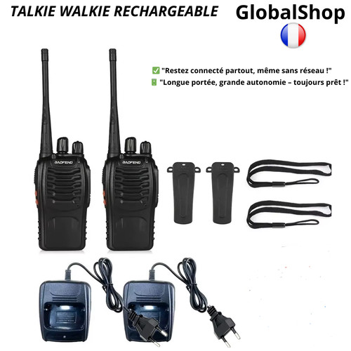 Talkie walkie rechargeable uhf - rechargeable,