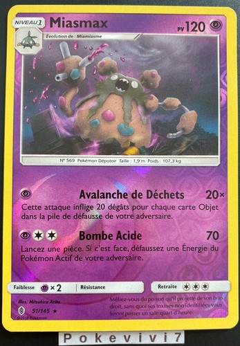 Carte pokemon miasmax 145 - carte, 51/145