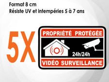 5 autocollants (8 CM) panneau