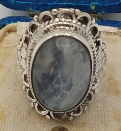 Bague argent pierre lune - argent, et