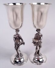 Asprey Verres Petit Apéritif Cocktail Tasses BAR Anglais Argent Sterling 1981