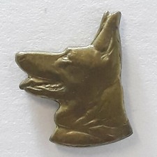 Tête de chien Berger Allemand bronze André Schwab