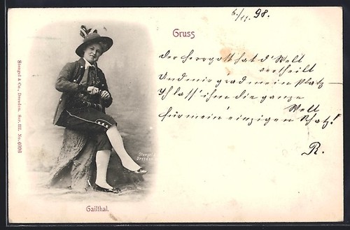 Carte postale gailthal homme - carte,
