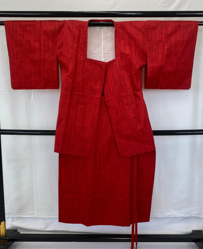 Ensemble tablier rouge