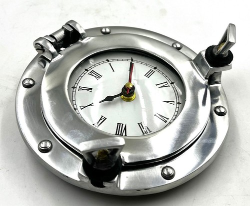 Horloge nautique argent - 6",