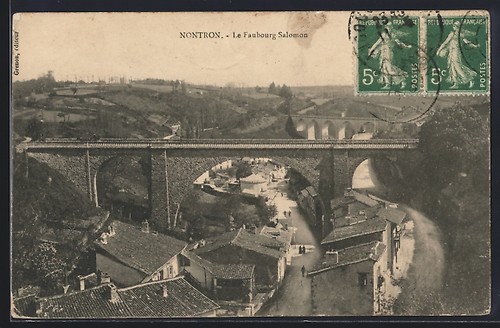 Cpa nontron faubourg - nontron,, le