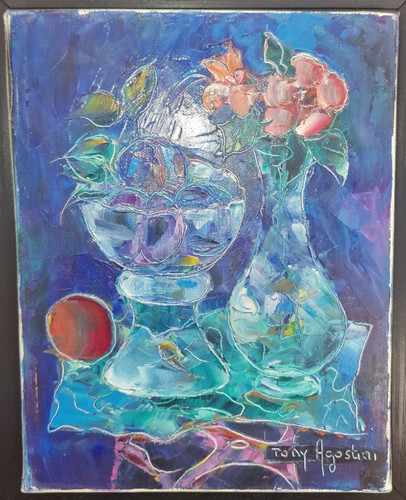 Tableau huile sur toile - huile, tony