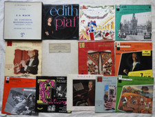 Lot de disques vinyles 78 Tours (Musique Classique, Piaf, Bach, Beethoven, etc.)