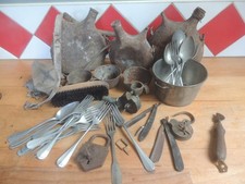 LOT WW1 POILU PIOU PIOU GOURDE GAMELLE QUART COUVERT ET DIVERS...