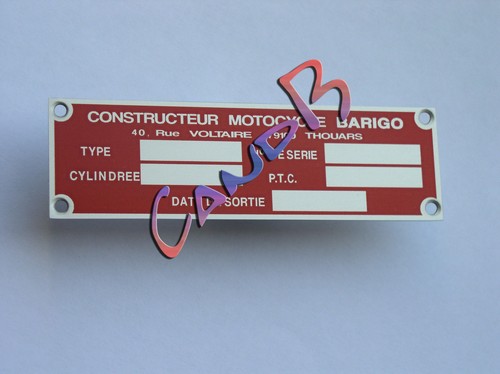 Plaque constructeur barigo - plaque,