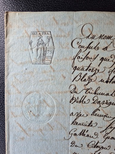 Manuscrit consulat 1803 - manuscrit,