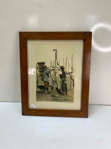 Tableau vendangeur signée