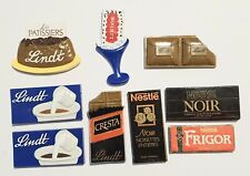 8 magnets publicitaires LINDT NESTLE collection aimant frigo vintage bon état
