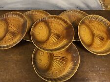 6 Assiette Poisson Service Vaisselle Bouillabaisse Mer Océan Faïence Design