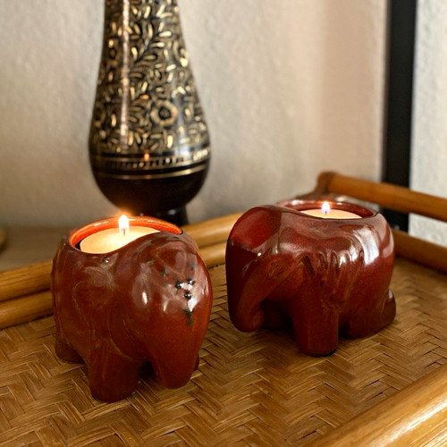 Partylite ceramic elephant - partylite,