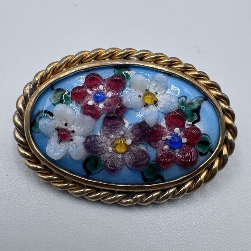 Broche ancienne emaux - en,