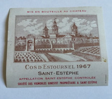 ÉTIQUETTE CHATEAU  COS D'ESTOURNEL 1967