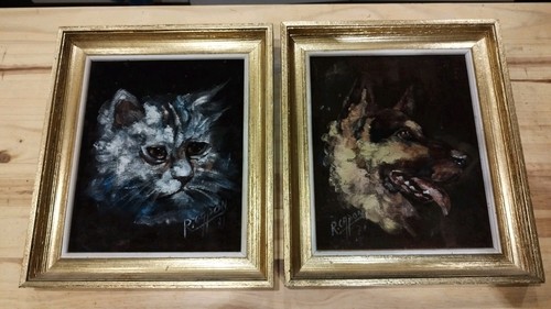 Lot peintures huile sur - de,